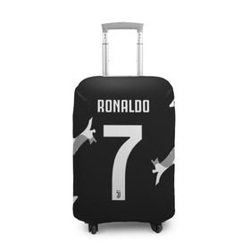 Чехол для чемодана 3D с принтом RONALDO JUVE SPORT в Петрозаводске, 86% полиэфир, 14% спандекс | двустороннее нанесение принта, прорези для ручек и колес | cr7 | fc | football | ronaldo | sport | криштиану роналду | роналдо | фк | форма | футбольный клуб | ювентус