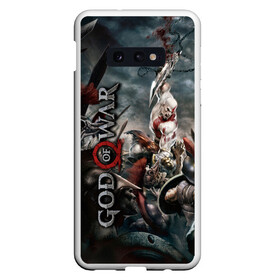 Чехол для Samsung S10E с принтом God of War в Петрозаводске, Силикон | Область печати: задняя сторона чехла, без боковых панелей | atreus | god of war | god of war 4 | gow | kratos | ps4 | атрей | бог войны | гов | зы4 | кратос | левиафан | мальчик | мимир | мировой змей | пиратs | руны | эксклюзив