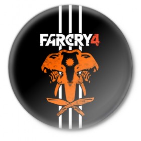 Значок с принтом Far Cry 4 в Петрозаводске,  металл | круглая форма, металлическая застежка в виде булавки | action | far cry 4 | армия | гималаи | гирокоптер | мин | мир | открытый | франшиза | ховеркрафт | шутер