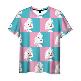 Мужская футболка 3D с принтом Marilyn Monroe в Петрозаводске, 100% полиэфир | прямой крой, круглый вырез горловины, длина до линии бедер | marilyn monroe | pop art | мэрилин монро | поп арт