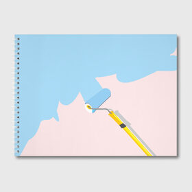 Альбом для рисования с принтом Больше красок в Петрозаводске, 100% бумага
 | матовая бумага, плотность 200 мг. | валик | дизайнер | краска | краски | креатив | креативный дизайн | маляр | прикол | пятно | розовый | сочный | тренд | цвет | яркость