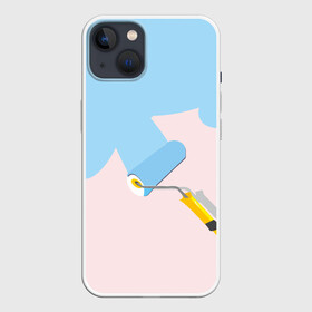 Чехол для iPhone 13 с принтом Больше красок в Петрозаводске,  |  | валик | дизайнер | краска | краски | креатив | креативный дизайн | маляр | прикол | пятно | розовый | сочный | тренд | цвет | яркость