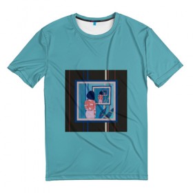 Мужская футболка 3D с принтом Рекурсия в Петрозаводске, 100% полиэфир | прямой крой, круглый вырез горловины, длина до линии бедер |   оптическая иллюзия | искусство | картина