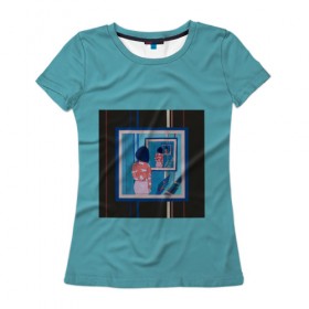 Женская футболка 3D с принтом Рекурсия в Петрозаводске, 100% полиэфир ( синтетическое хлопкоподобное полотно) | прямой крой, круглый вырез горловины, длина до линии бедер |   оптическая иллюзия | искусство | картина