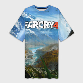 Платье-футболка 3D с принтом Far Cry 4 в Петрозаводске,  |  | action | far cry 4 | армия | гималаи | гирокоптер | мин | мир | открытый | франшиза | ховеркрафт | шутер