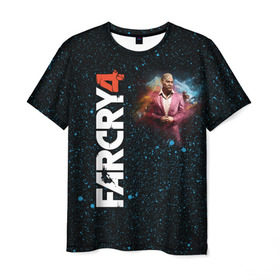 Мужская футболка 3D с принтом Пэйган Мин: Far Cry 4 в Петрозаводске, 100% полиэфир | прямой крой, круглый вырез горловины, длина до линии бедер | action | far cry 4 | армия | гималаи | гирокоптер | мин | мир | открытый | франшиза | ховеркрафт | шутер