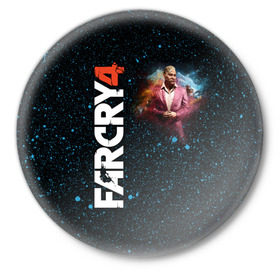 Значок с принтом Пэйган Мин: Far Cry 4 в Петрозаводске,  металл | круглая форма, металлическая застежка в виде булавки | action | far cry 4 | армия | гималаи | гирокоптер | мин | мир | открытый | франшиза | ховеркрафт | шутер