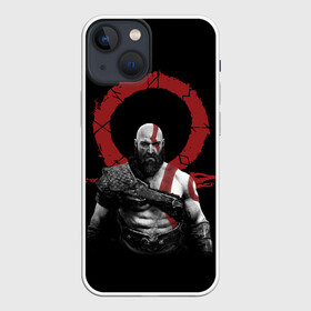 Чехол для iPhone 13 mini с принтом God of War 4 в Петрозаводске,  |  | atreus | god of war | god of war 4 | gow | kratos | ps4 | атрей | бог войны | гов | зы4 | кратос | левиафан | мальчик | мимир | мировой змей | пиратs | руны | эксклюзив