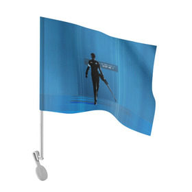 Флаг для автомобиля с принтом Detroit: Become Human в Петрозаводске, 100% полиэстер | Размер: 30*21 см | 2038 | android | dbh | detroit become human | future | андройд | будущее | детройт | человек