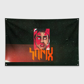 Флаг-баннер с принтом Яникс в Петрозаводске, 100% полиэстер | размер 67 х 109 см, плотность ткани — 95 г/м2; по краям флага есть четыре люверса для крепления | 