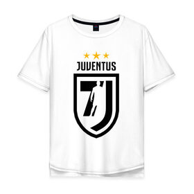 Мужская футболка хлопок Oversize с принтом RONALDO JUVE SPORT в Петрозаводске, 100% хлопок | свободный крой, круглый ворот, “спинка” длиннее передней части | cr7 | fc | клуб | криштиану роналду | роналдо | фк | форма | ювентус