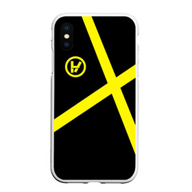 Чехол для iPhone XS Max матовый с принтом Twenty One Pilots в Петрозаводске, Силикон | Область печати: задняя сторона чехла, без боковых панелей | Тематика изображения на принте: heathens | jumpsuit | one | pilots | twenty | инди поп | поп рок | рэп рок | хип хоп | электропоп