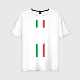 Женская футболка хлопок Oversize с принтом Juventus Italy в Петрозаводске, 100% хлопок | свободный крой, круглый ворот, спущенный рукав, длина до линии бедер
 | cristiano | juve | италия | криштиану | роналдо | роналду | юве | ювентус