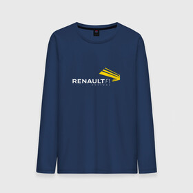 Мужской лонгслив хлопок с принтом renault в Петрозаводске, 100% хлопок |  | f 1 | formula 1 | ф 1 | формула 1