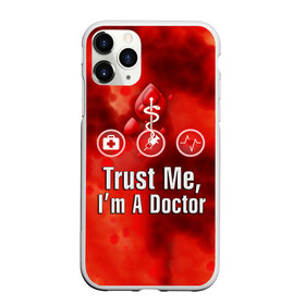 Чехол для iPhone 11 Pro матовый с принтом Доктор в Петрозаводске, Силикон |  | верь мне | врач | кровь | пятна | я доктор