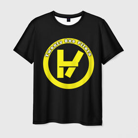 Мужская футболка 3D с принтом Twenty One Pilots в Петрозаводске, 100% полиэфир | прямой крой, круглый вырез горловины, длина до линии бедер | heathens | jumpsuit | one | pilots | twenty | инди поп | поп рок | рэп рок | хип хоп | электропоп
