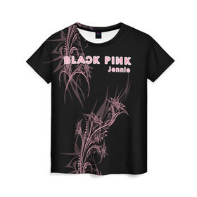 Женская футболка 3D с принтом BlackPink Jennie в Петрозаводске, 100% полиэфир ( синтетическое хлопкоподобное полотно) | прямой крой, круглый вырез горловины, длина до линии бедер | blackpink | ddu du ddu du | k pop | блекпинк | дду ду дду ду | дженни | джису | лисы | розэ