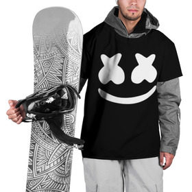 Накидка на куртку 3D с принтом Marshmello black в Петрозаводске, 100% полиэстер |  | Тематика изображения на принте: dj | dj marshmello | marshmello | клуб | клубная музыка | музыка