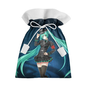 Подарочный 3D мешок с принтом Hatsune Miku в Петрозаводске, 100% полиэстер | Размер: 29*39 см | Тематика изображения на принте: hatsune miku | аниме | вокалоид | девушки | манга | мульт | оружие | певица | сёдзё | сериал | хатсуне мику | япония