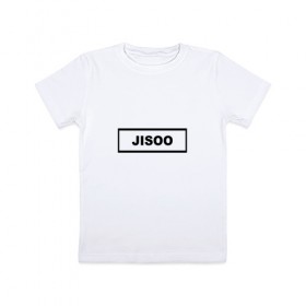 Детская футболка хлопок с принтом BlackPink Jisoo в Петрозаводске, 100% хлопок | круглый вырез горловины, полуприлегающий силуэт, длина до линии бедер | black  pink | blackpink | jennie | jisoo | k pop | lalisa | группа | к поп | корейская группа | розовый | черный