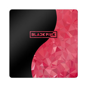 Магнит виниловый Квадрат с принтом BLACKPINK в Петрозаводске, полимерный материал с магнитным слоем | размер 9*9 см, закругленные углы | black  pink | blackpink | jennie | jisoo | k pop | lalisa | группа | инь янь | к поп | корейская группа | розовый | черный