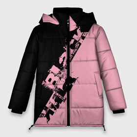 Женская зимняя куртка 3D с принтом BlackPink k-pop в Петрозаводске, верх — 100% полиэстер; подкладка — 100% полиэстер; утеплитель — 100% полиэстер | длина ниже бедра, силуэт Оверсайз. Есть воротник-стойка, отстегивающийся капюшон и ветрозащитная планка. 

Боковые карманы с листочкой на кнопках и внутренний карман на молнии | black  pink | blackpink | jennie | jisoo | k pop | lalisa | группа | к поп | корейская группа | розовый | черный