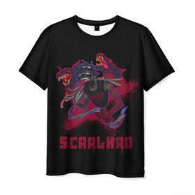Мужская футболка 3D с принтом Scarlxrd в Петрозаводске, 100% полиэфир | прямой крой, круглый вырез горловины, длина до линии бедер | Тематика изображения на принте: scarlord | scarlxrd | scxrlord | лорд | рэппер | скар | скарлорд