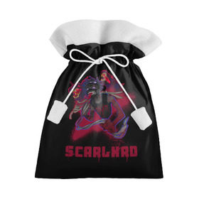 Подарочный 3D мешок с принтом Scarlxrd в Петрозаводске, 100% полиэстер | Размер: 29*39 см | scarlord | scarlxrd | scxrlord | лорд | рэппер | скар | скарлорд