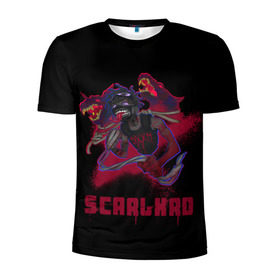 Мужская футболка 3D спортивная с принтом Scarlxrd в Петрозаводске, 100% полиэстер с улучшенными характеристиками | приталенный силуэт, круглая горловина, широкие плечи, сужается к линии бедра | scarlord | scarlxrd | scxrlord | лорд | рэппер | скар | скарлорд