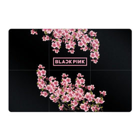 Магнитный плакат 3Х2 с принтом BlackPink sakura в Петрозаводске, Полимерный материал с магнитным слоем | 6 деталей размером 9*9 см | Тематика изображения на принте: black  pink | blackpink | jennie | jisoo | k pop | lalisa | sakura | группа | к поп | корейская группа | розовый | сакура | черный