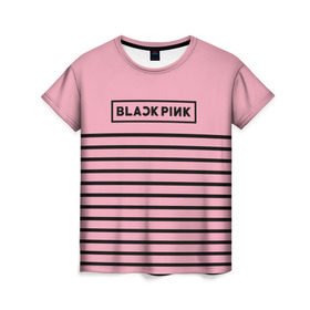 Женская футболка 3D с принтом BlackPink в Петрозаводске, 100% полиэфир ( синтетическое хлопкоподобное полотно) | прямой крой, круглый вырез горловины, длина до линии бедер | blackpink