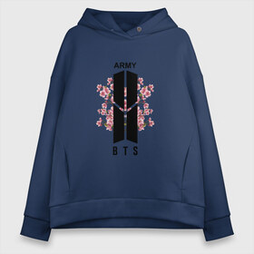 Женское худи Oversize хлопок с принтом BTS ARMY в Петрозаводске, френч-терри — 70% хлопок, 30% полиэстер. Мягкий теплый начес внутри —100% хлопок | боковые карманы, эластичные манжеты и нижняя кромка, капюшон на магнитной кнопке | bts | bts army | j hope | jimin | jin | jungkook | k pop | rap monster | rapmon | suga | v | бтс | группа | корея