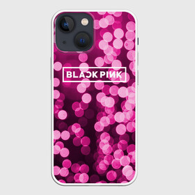 Чехол для iPhone 13 mini с принтом BlackPink в Петрозаводске,  |  | black  pink | blackpink | flowers | jennie | jisoo | k pop | lalisa | sakura | группа | к поп | корейская группа | растения | розовый | сакура | цветы | черный