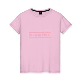 Женская футболка хлопок с принтом BlackPink 97 ROSE в Петрозаводске, 100% хлопок | прямой крой, круглый вырез горловины, длина до линии бедер, слегка спущенное плечо | 97 rose | black  pink | blackpink | jennie | jisoo | k pop | lalisa | группа | к поп | корейская группа | розовый | черный