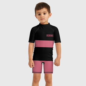 Детский купальный костюм 3D с принтом BlackPink 96 JENNIE в Петрозаводске, Полиэстер 85%, Спандекс 15% | застежка на молнии на спине | 96 jennie | black  pink | blackpink | jennie | jisoo | k pop | lalisa | группа | к поп | корейская группа | розовый | черный
