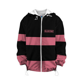 Детская куртка 3D с принтом BlackPink 97 ROSE в Петрозаводске, 100% полиэстер | застежка — молния, подол и капюшон оформлены резинкой с фиксаторами, по бокам — два кармана без застежек, один потайной карман на груди, плотность верхнего слоя — 90 г/м2; плотность флисового подклада — 260 г/м2 | 97 rose | black  pink | blackpink | jennie | jisoo | k pop | lalisa | группа | к поп | корейская группа | розовый | черный
