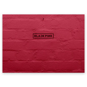 Поздравительная открытка с принтом BlackPink wall в Петрозаводске, 100% бумага | плотность бумаги 280 г/м2, матовая, на обратной стороне линовка и место для марки
 | Тематика изображения на принте: black  pink | blackpink | jennie | jisoo | k pop | lalisa | группа | к поп | корейская группа | розовый | черный