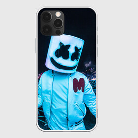 Чехол для iPhone 12 Pro с принтом MARSHMELLO  в Петрозаводске, силикон | область печати: задняя сторона чехла, без боковых панелей | dj | marshmello | usa | америка | клубная музыка | маршмелло | музыка | музыкант