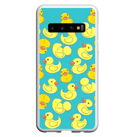 Чехол для Samsung Galaxy S10 с принтом Duck в Петрозаводске, Силикон | Область печати: задняя сторона чехла, без боковых панелей | Тематика изображения на принте: duck | duckling | утенок | утка