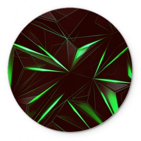 Коврик круглый с принтом STRIPES GREEN 3D в Петрозаводске, резина и полиэстер | круглая форма, изображение наносится на всю лицевую часть | abstract | geometry | абстракция | геометрия | градиент | линии