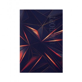 Обложка для паспорта матовая кожа с принтом STRIPES ORANGE 3D в Петрозаводске, натуральная матовая кожа | размер 19,3 х 13,7 см; прозрачные пластиковые крепления | abstract | geometry | orange | абстракция | геометрия | градиент | линии | оранжевый