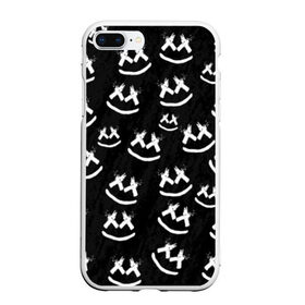 Чехол для iPhone 7Plus/8 Plus матовый с принтом MARSHMELLO PATTERN в Петрозаводске, Силикон | Область печати: задняя сторона чехла, без боковых панелей | Тематика изображения на принте: dj | marshmello | usa | америка | клубная музыка | маршмелло | музыка | музыкант