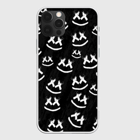 Чехол для iPhone 12 Pro с принтом MARSHMELLO PATTERN в Петрозаводске, силикон | область печати: задняя сторона чехла, без боковых панелей | dj | marshmello | usa | америка | клубная музыка | маршмелло | музыка | музыкант