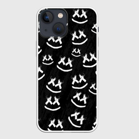 Чехол для iPhone 13 mini с принтом MARSHMELLO PATTERN в Петрозаводске,  |  | Тематика изображения на принте: dj | marshmello | usa | америка | клубная музыка | маршмелло | музыка | музыкант