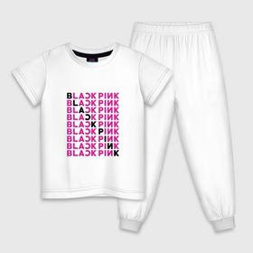Детская пижама хлопок с принтом BlackPink в Петрозаводске, 100% хлопок |  брюки и футболка прямого кроя, без карманов, на брюках мягкая резинка на поясе и по низу штанин
 | black  pink | blackpink | jennie | jisoo | k pop | lalisa | группа | к поп | корейская группа | розовый | черный