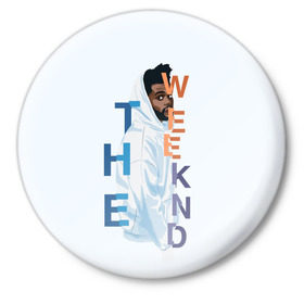 Значок с принтом The Weeknd в Петрозаводске,  металл | круглая форма, металлическая застежка в виде булавки | Тематика изображения на принте: the | weekend | weeknd | викенд | уикенд | уикнд