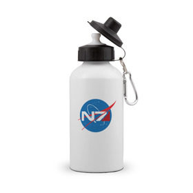 Бутылка спортивная с принтом NASA N7 MASS EFFECT в Петрозаводске, металл | емкость — 500 мл, в комплекте две пластиковые крышки и карабин для крепления | logo | n7 | nasa | space | логотип | масс эффект | н7 | наса