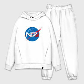 Мужской костюм хлопок OVERSIZE с принтом NASA N7 MASS EFFECT в Петрозаводске,  |  | logo | n7 | nasa | space | логотип | масс эффект | н7 | наса