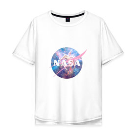 Мужская футболка хлопок Oversize с принтом Nasa space collection в Петрозаводске, 100% хлопок | свободный крой, круглый ворот, “спинка” длиннее передней части | 