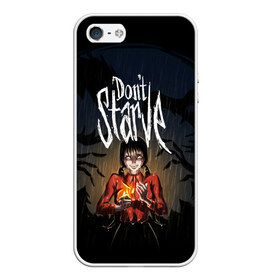 Чехол для iPhone 5/5S матовый с принтом DON`T STARVE в Петрозаводске, Силикон | Область печати: задняя сторона чехла, без боковых панелей | action | adventure | dont starve | gamer | player | twitch | игра